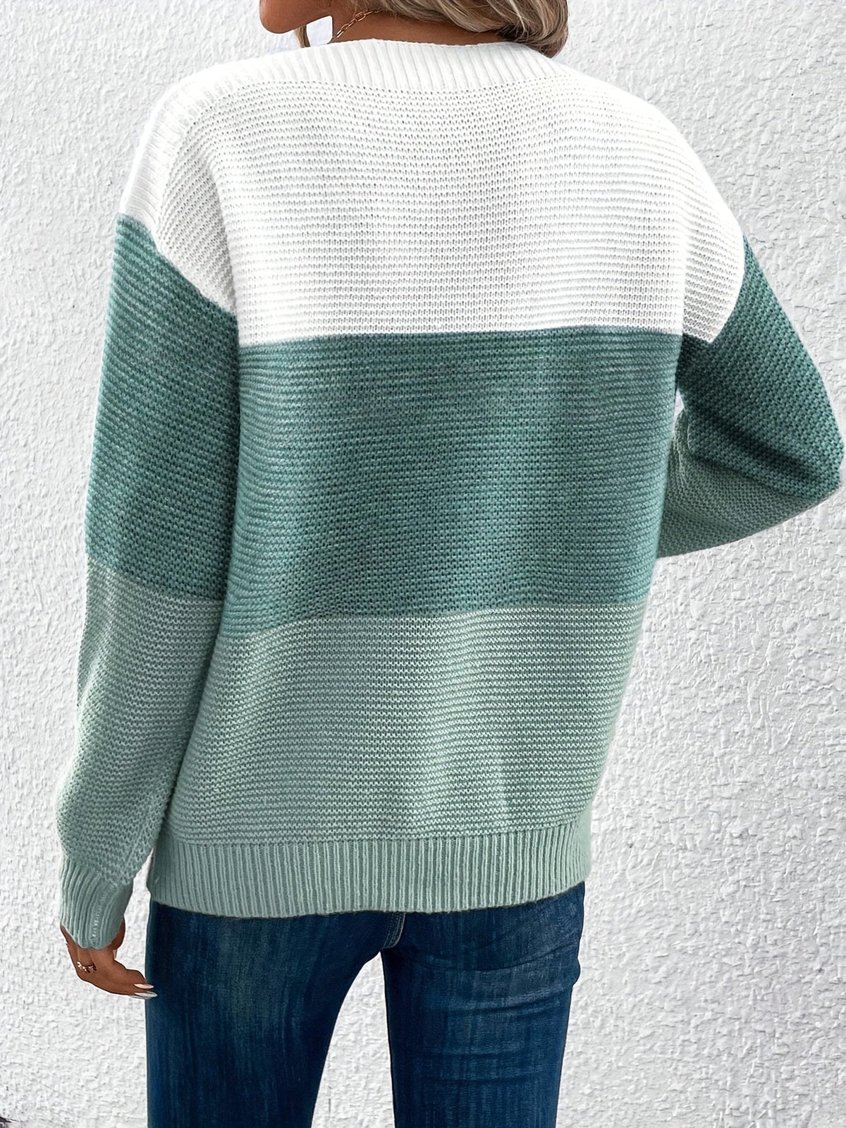 Colour Block Oversized Jumper