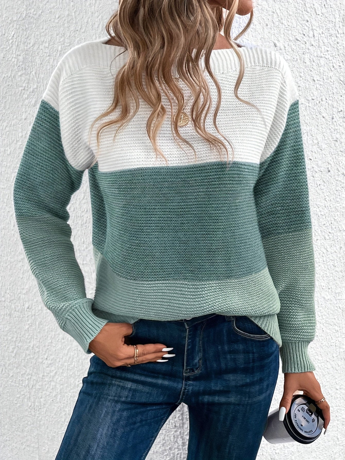Colour Block Oversized Jumper