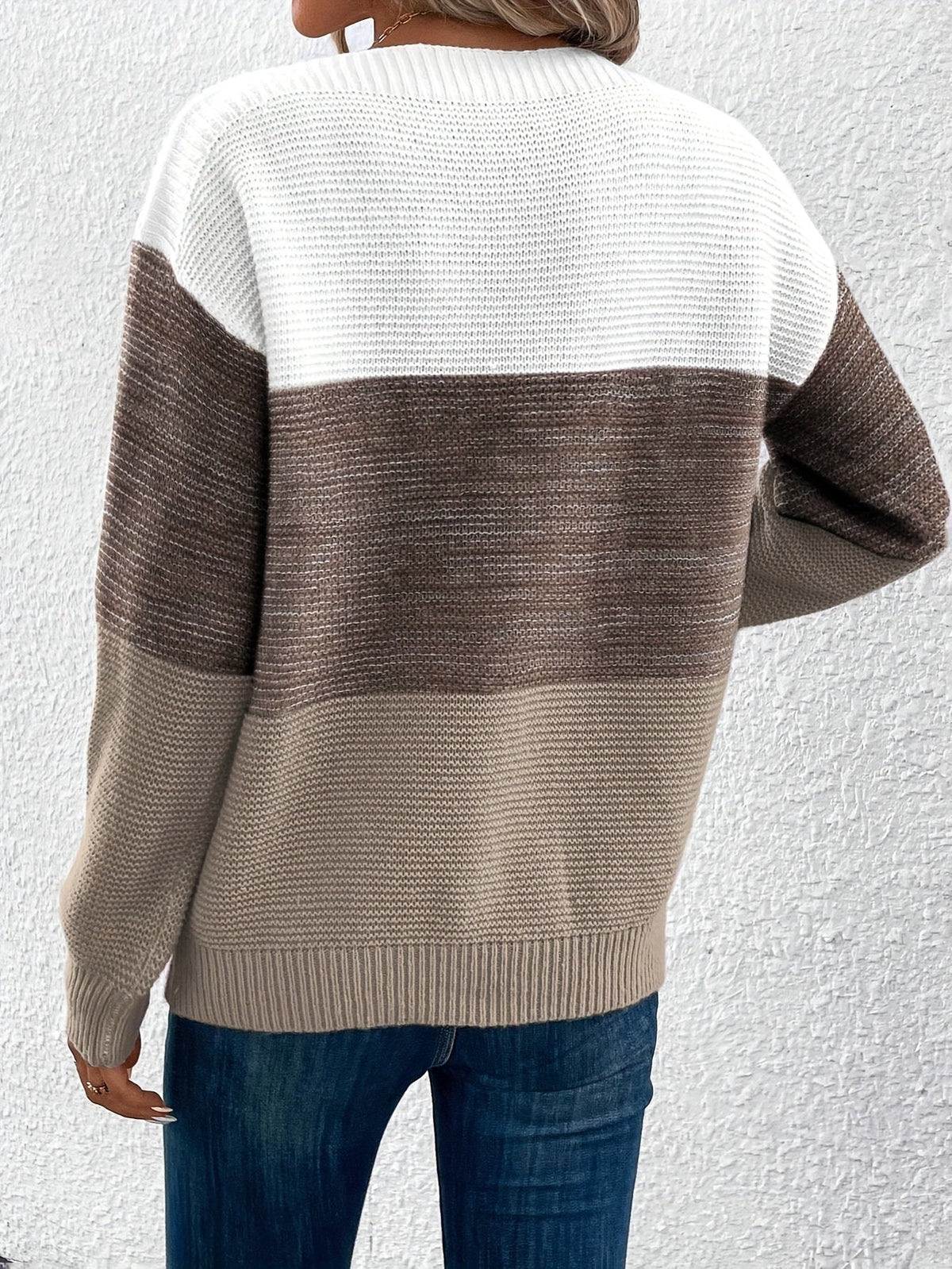 Colour Block Oversized Jumper