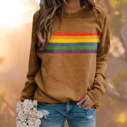 Rainbow Stripe Sweatshirt