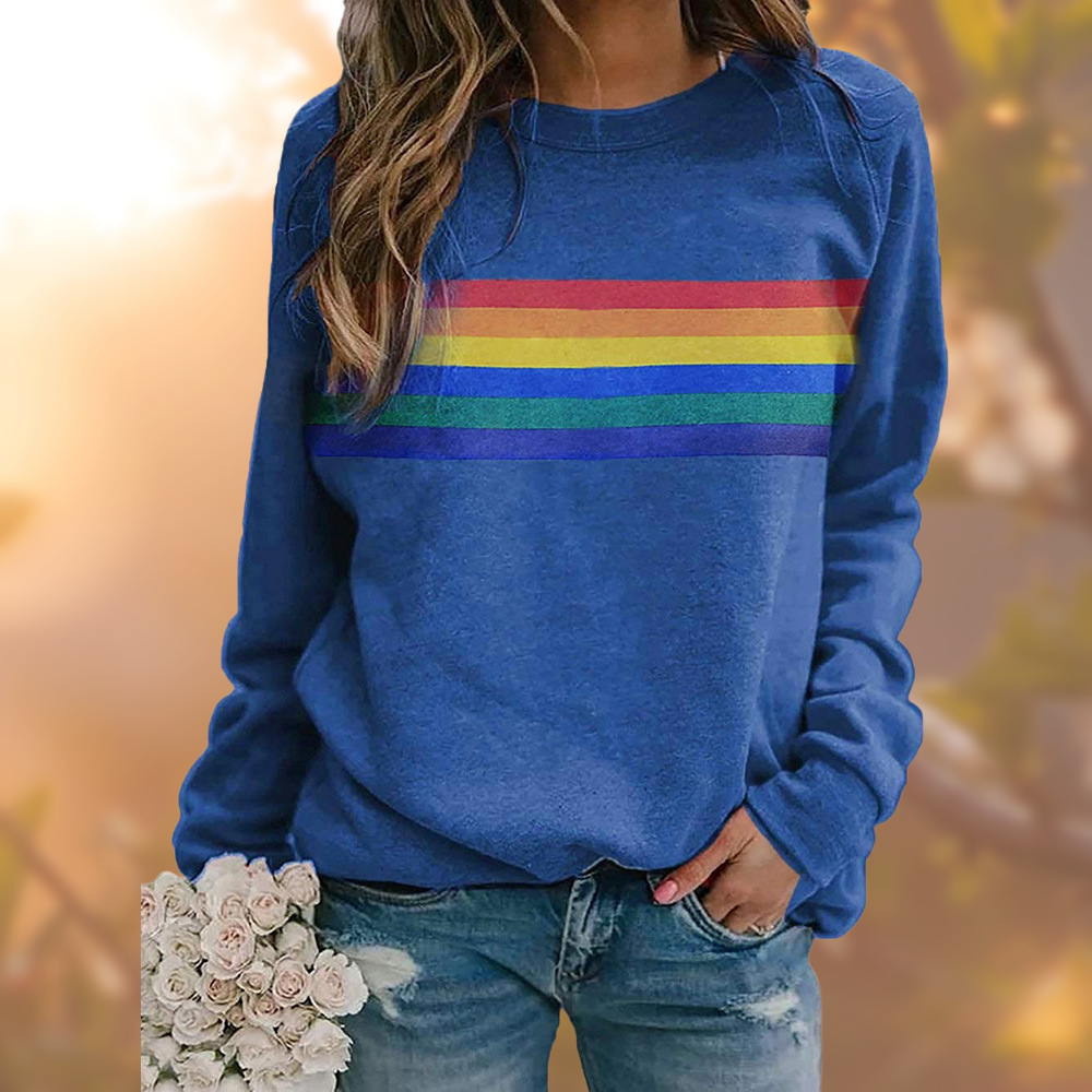 Rainbow Stripe Sweatshirt