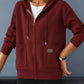 Zip-Up Drawstring Hoodie