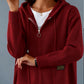 Zip-Up Drawstring Hoodie