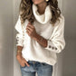 Button Cuff Roll Neck Jumper
