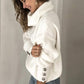 Button Cuff Roll Neck Jumper