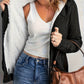 Fleece-Lined Hooded Cable Cardigan