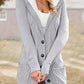 Fleece-Lined Hooded Cable Cardigan