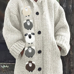 Sheep Hooded Chunky Cardigan