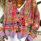 Floral Embroidered V-Neck Cardigan