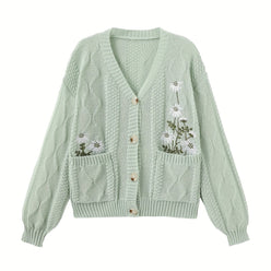 Floral Embroidered Cardigan