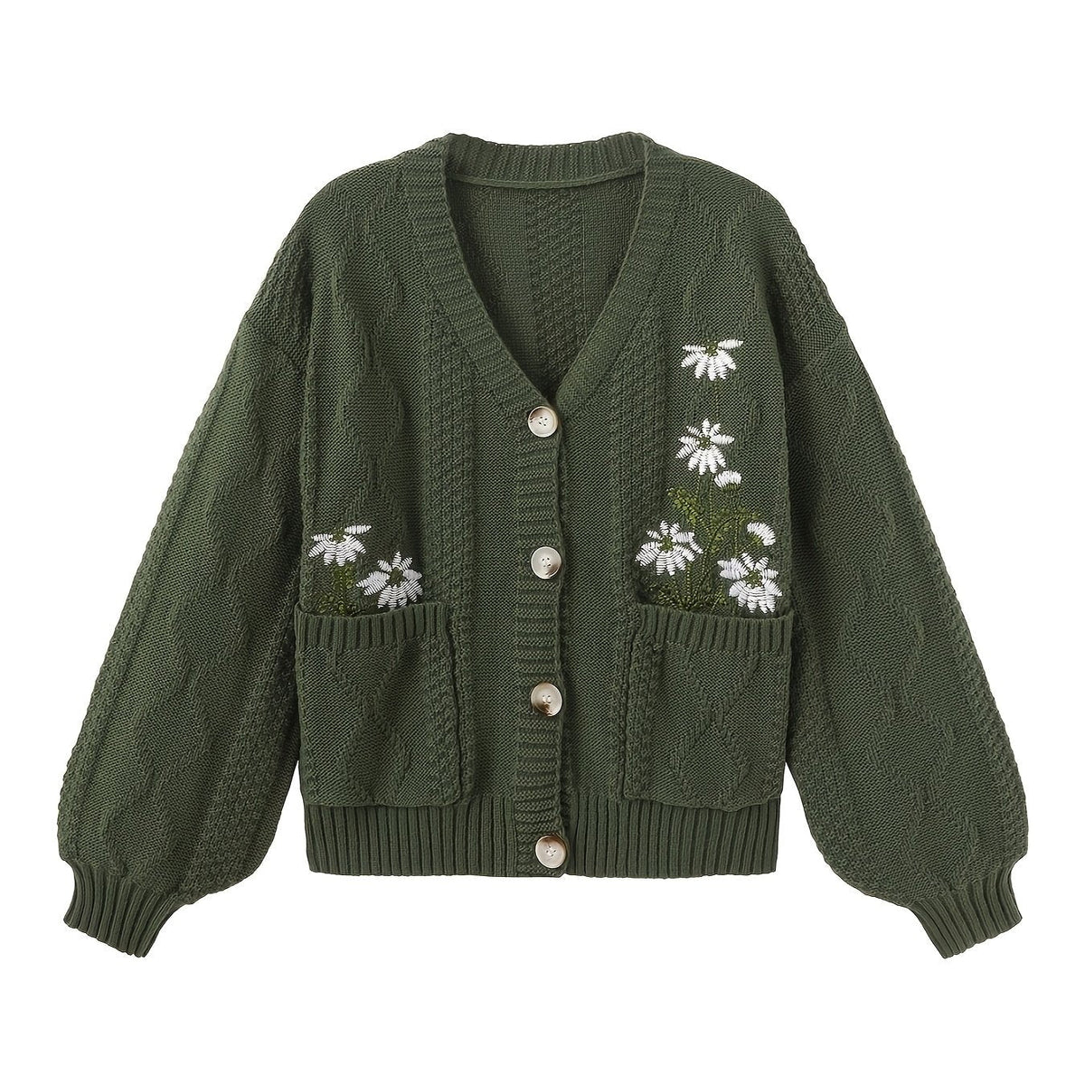 Floral Embroidered Cardigan