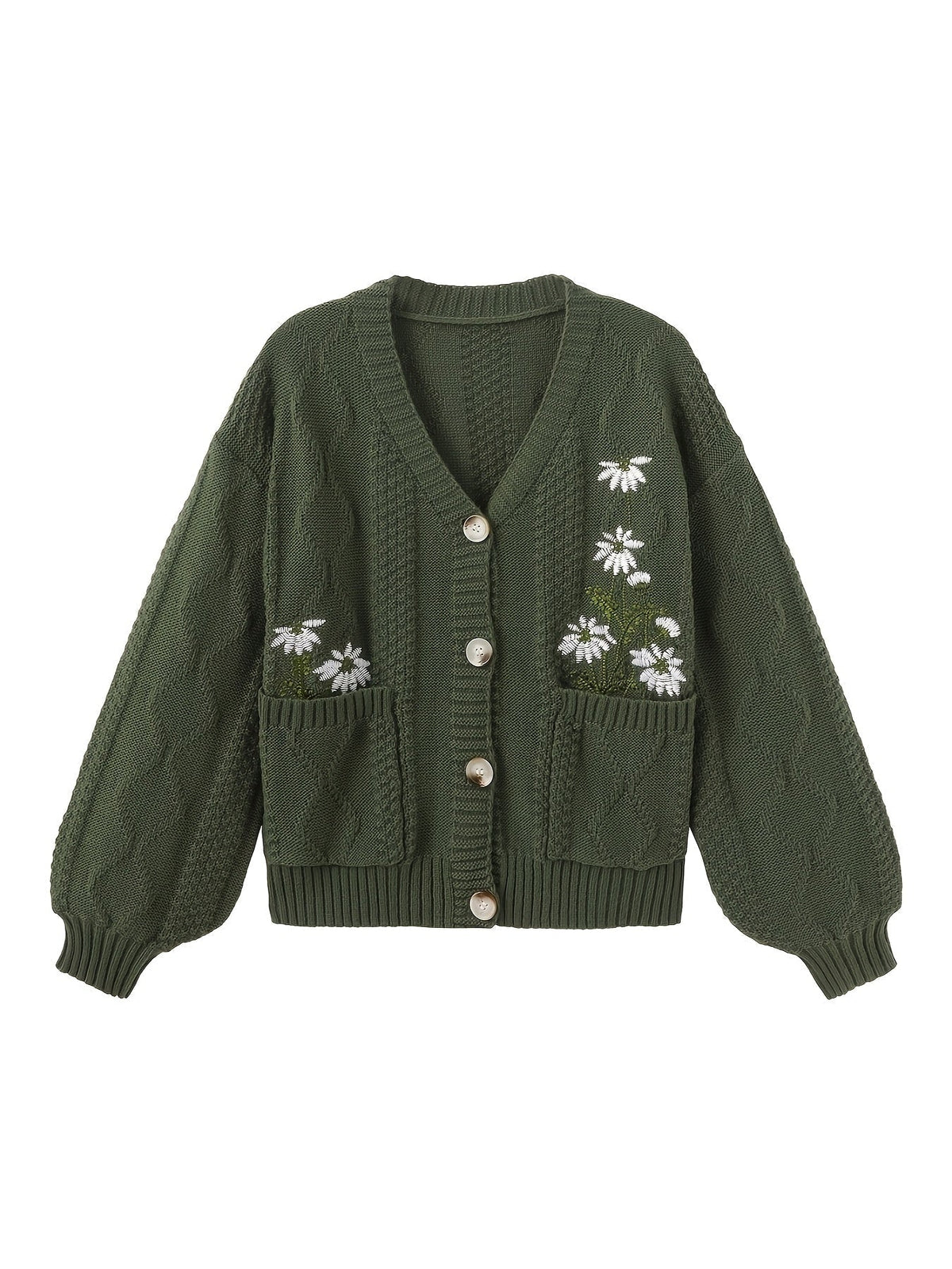 Floral Embroidered Cardigan