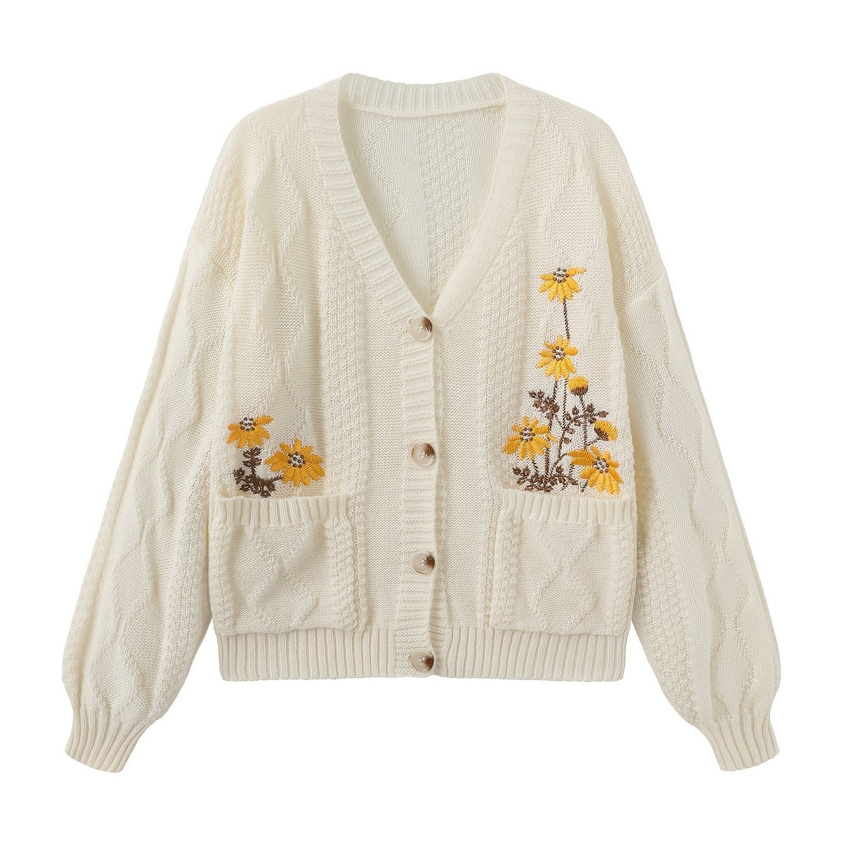 Floral Embroidered Cardigan