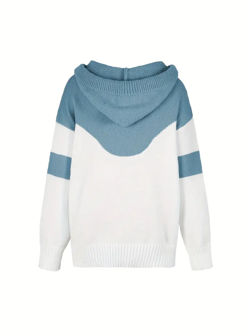 Chevron Cowl Neck Hoodie