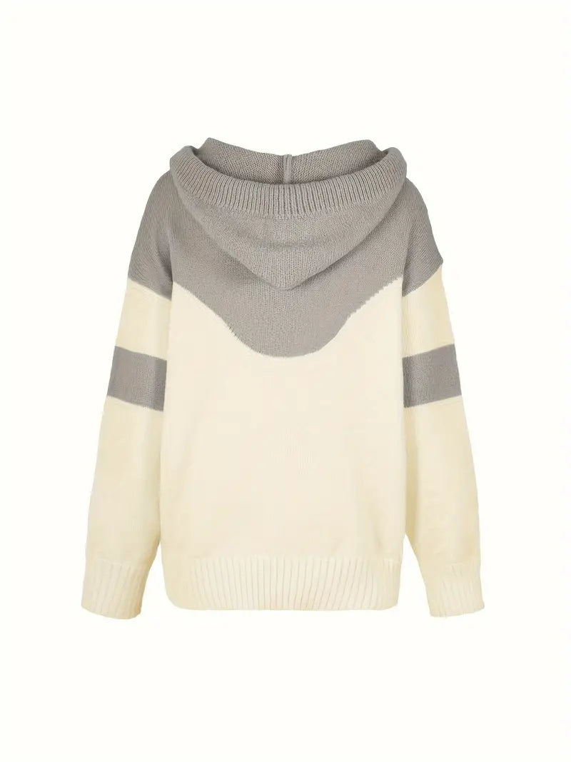 Chevron Cowl Neck Hoodie