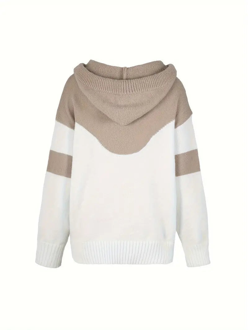 Chevron Cowl Neck Hoodie