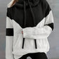 Chevron Cowl Neck Hoodie