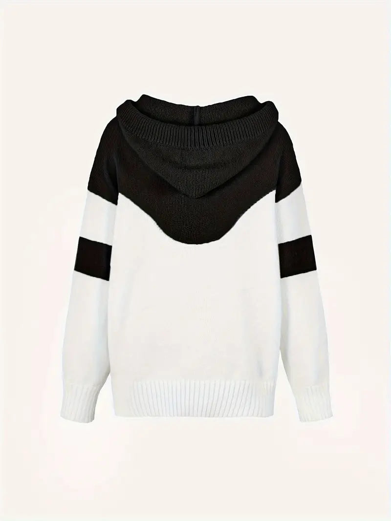 Chevron Cowl Neck Hoodie