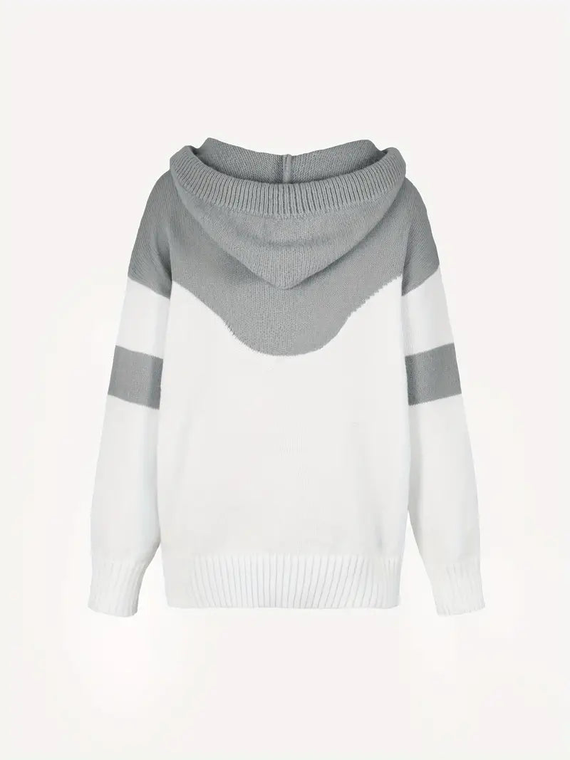 Chevron Cowl Neck Hoodie