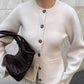 Fitted Crewneck Cardigan