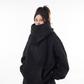 Fleece-Lined High Neck Hoodie