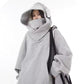 Fleece-Lined High Neck Hoodie