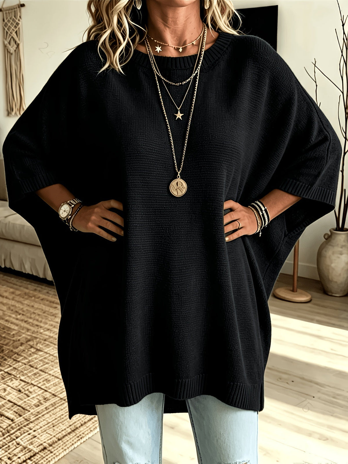 Batwing Knit Jumper