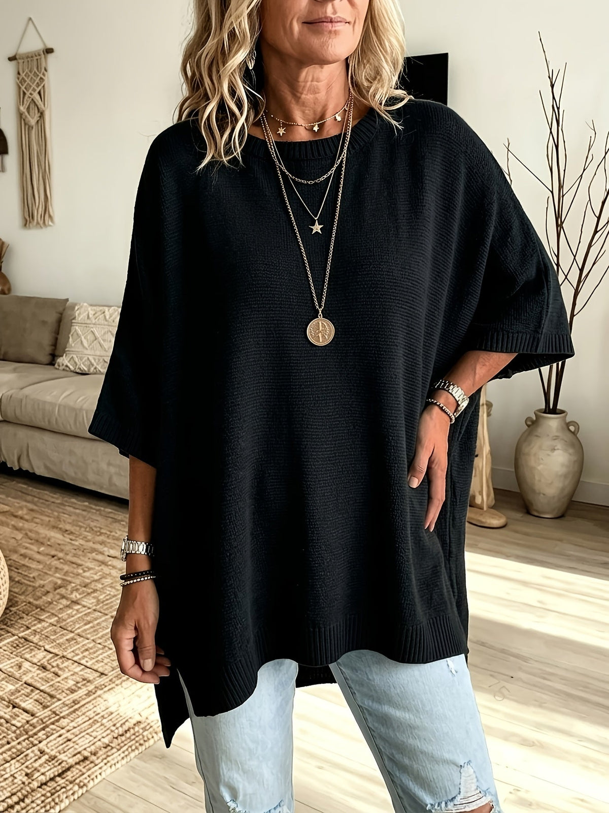 Batwing Knit Jumper