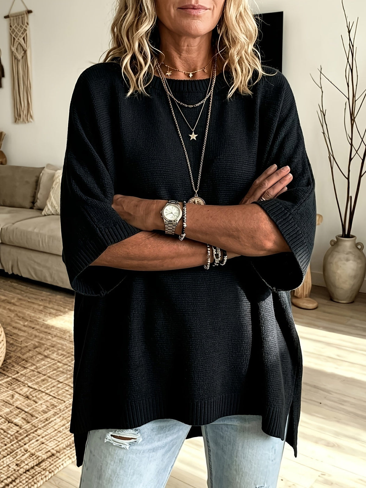 Batwing Knit Jumper
