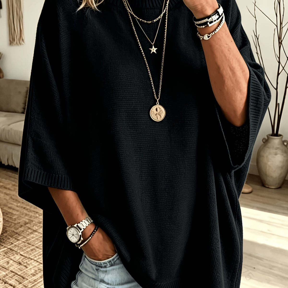 Batwing Knit Jumper
