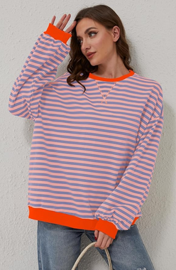 Striped Oversized Sweatshirt