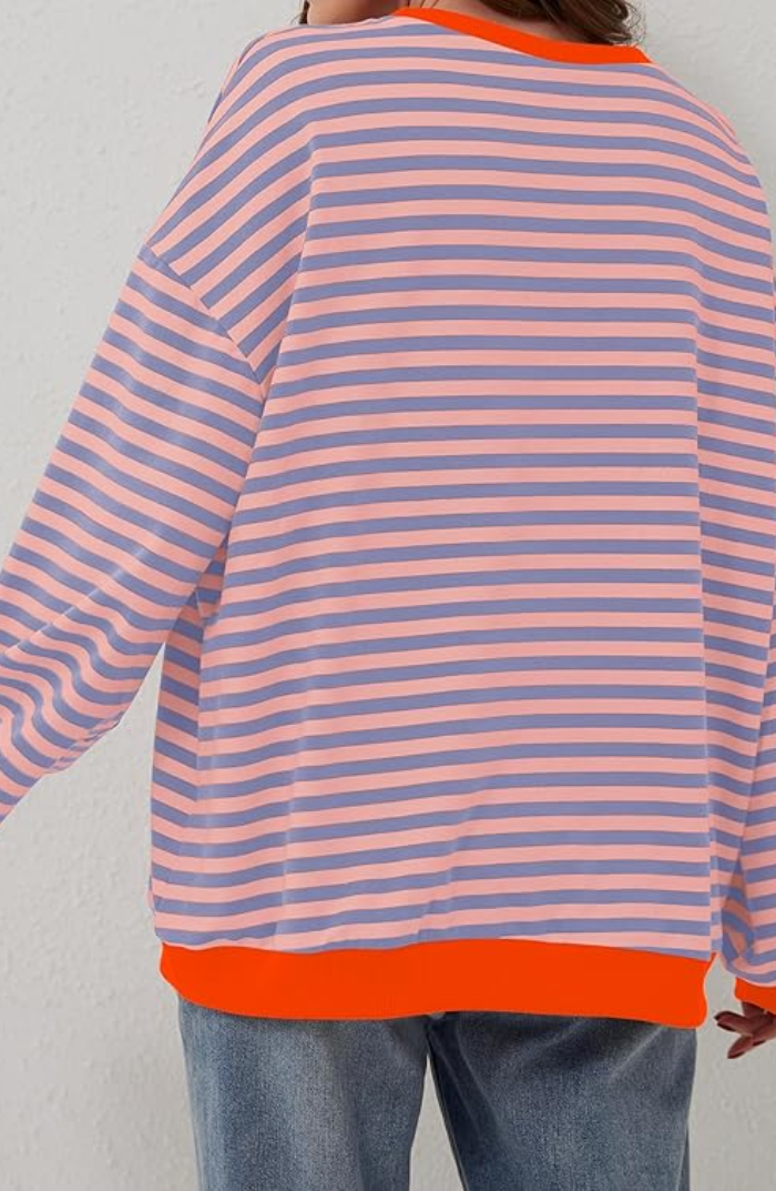 Striped Oversized Sweatshirt