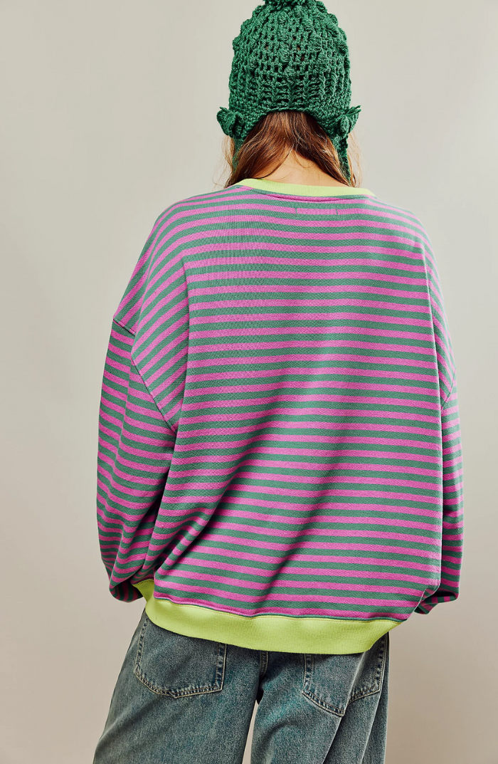 Striped Oversized Sweatshirt