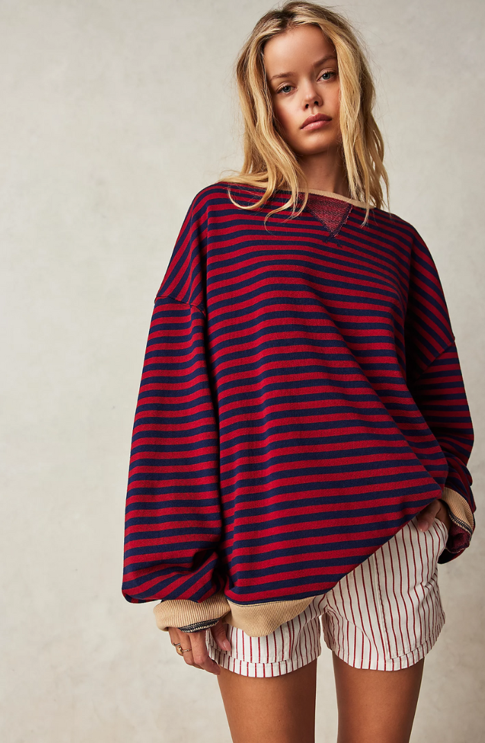 Striped Oversized Sweatshirt