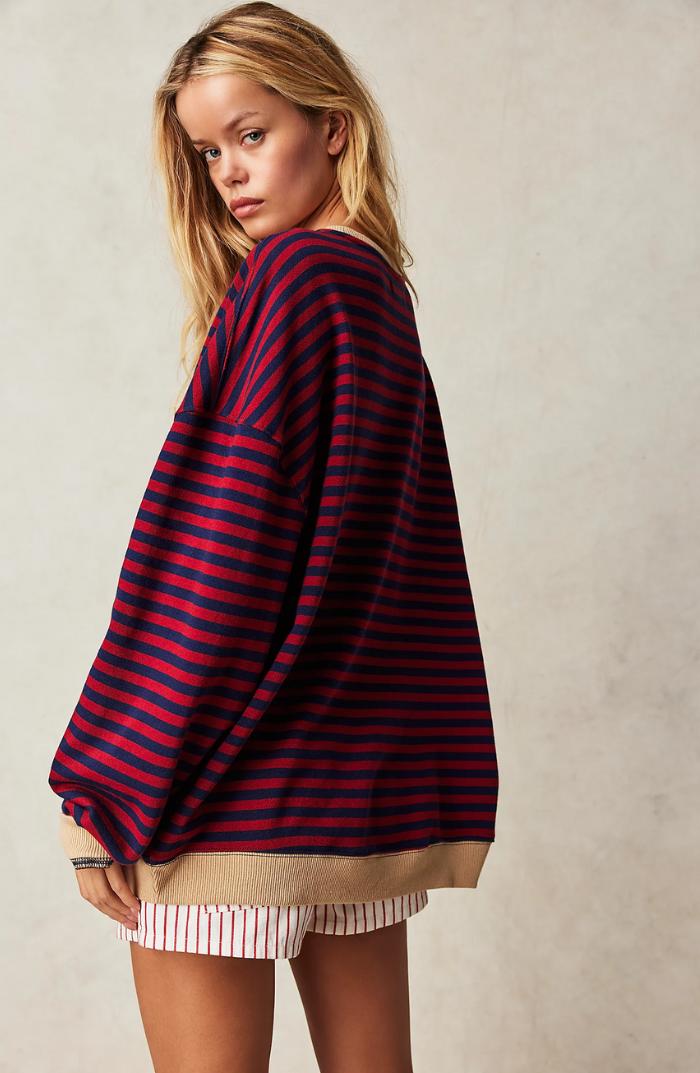 Striped Oversized Sweatshirt