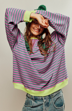 Striped Oversized Sweatshirt