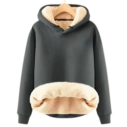 Crossover Neck Drawstring Hoodie
