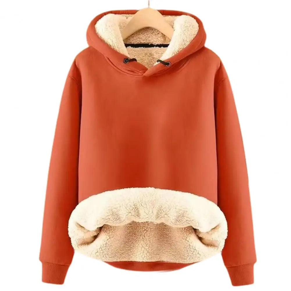 Crossover Neck Drawstring Hoodie