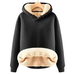 Crossover Neck Drawstring Hoodie