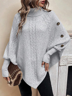 Cable Knit Poncho Jumper