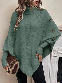 Cable Knit Poncho Jumper