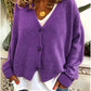 Big Button V-Neck Cardigan
