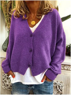 Big Button V-Neck Cardigan