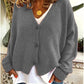 Big Button V-Neck Cardigan
