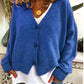 Big Button V-Neck Cardigan