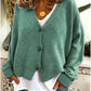 Big Button V-Neck Cardigan