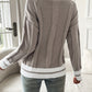 Freya V Neck Jumper Cable Knit