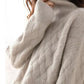Basket Weave Roll Neck Jumper