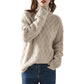 Basket Weave Roll Neck Jumper
