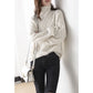 Basket Weave Roll Neck Jumper